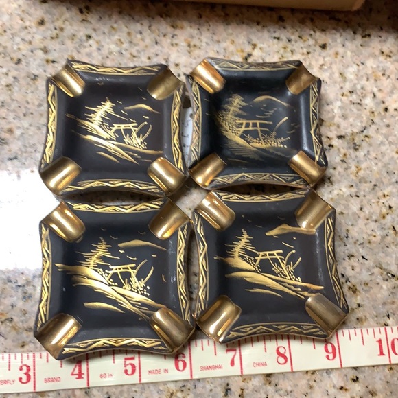 Accents Japanese Ashtrays Brown Gold Kutani Yamasaki Poshmark